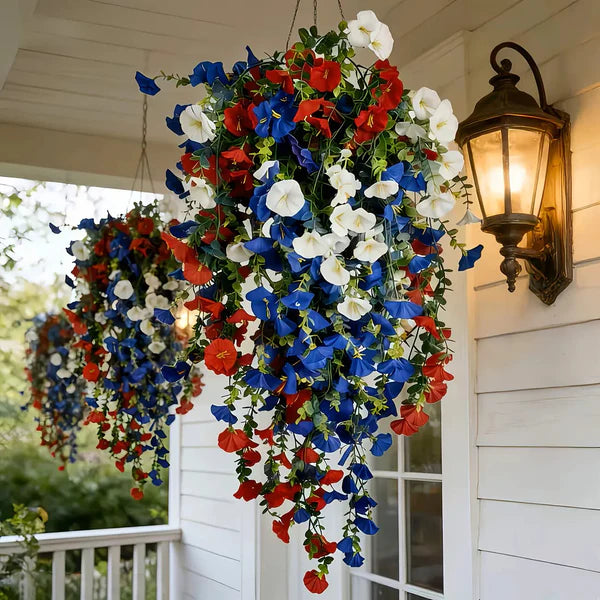 ✨ Celebrate America’s 250th Anniversary with Patriotic Hanging Flower Baskets